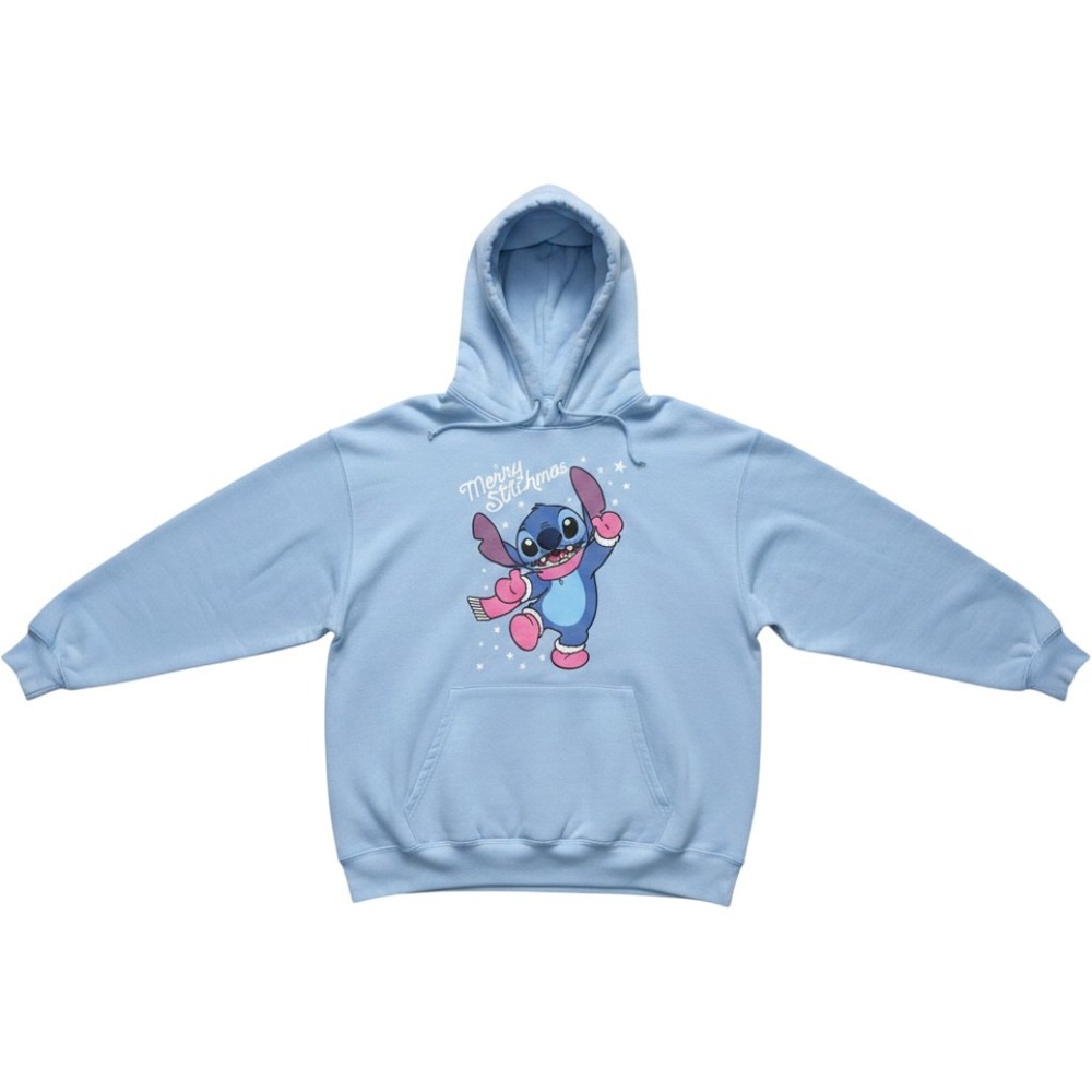 Disney Stitch Merry Stitchmas Light Blue Holiday Hoodie XXL 20 LH42410HO